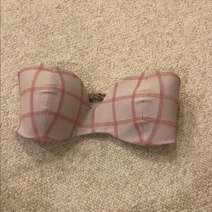 Acacia Swimwear Pink Checkered Bandeau